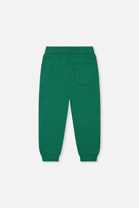Deux par Deux green fleece sweatpants, back view