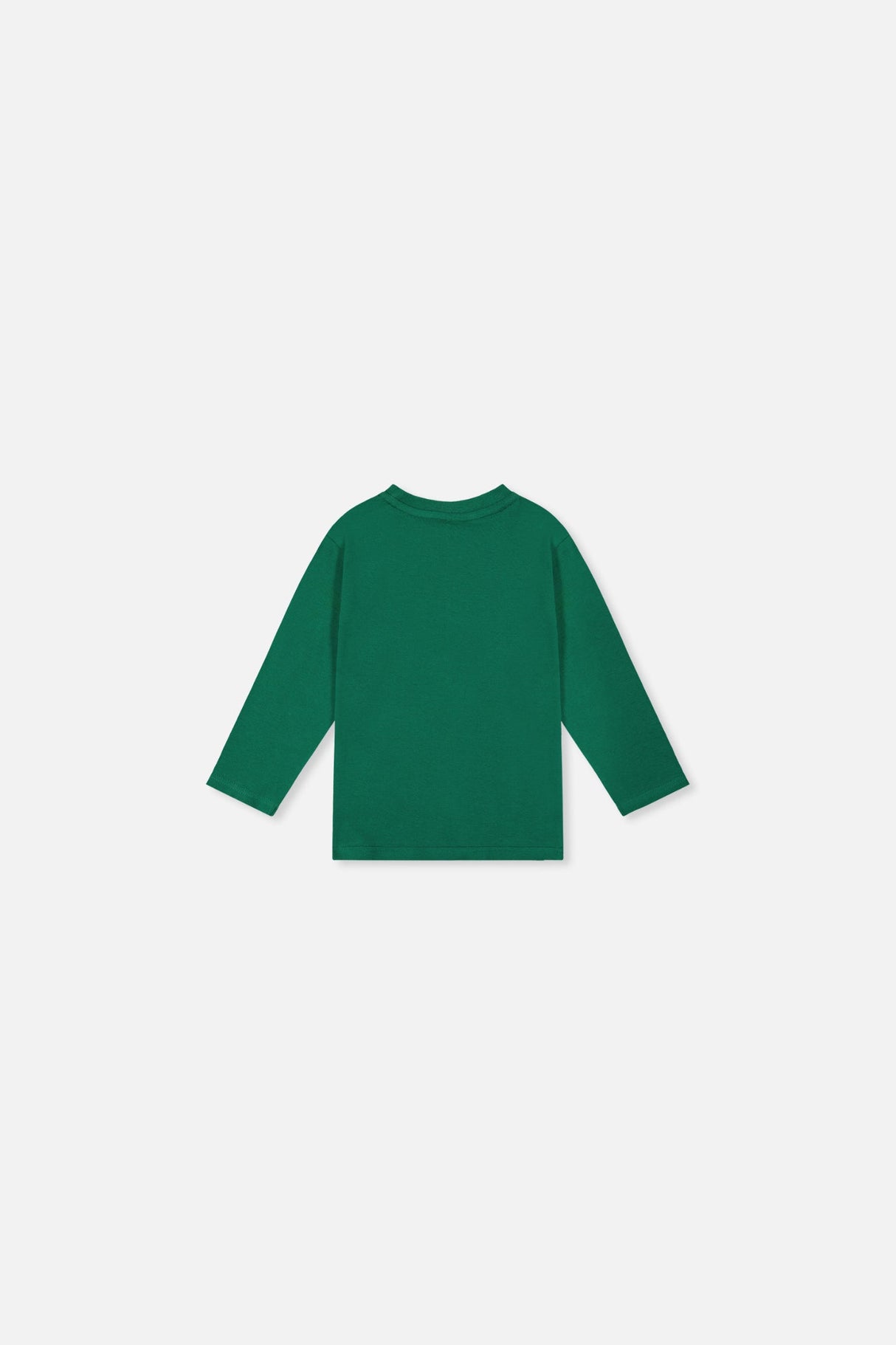 Baby Long Sleeve Organic Cotton T-Shirt Green-2