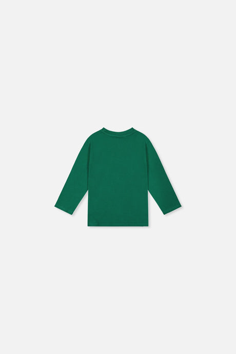 Baby Long Sleeve Organic Cotton T-Shirt Green-2