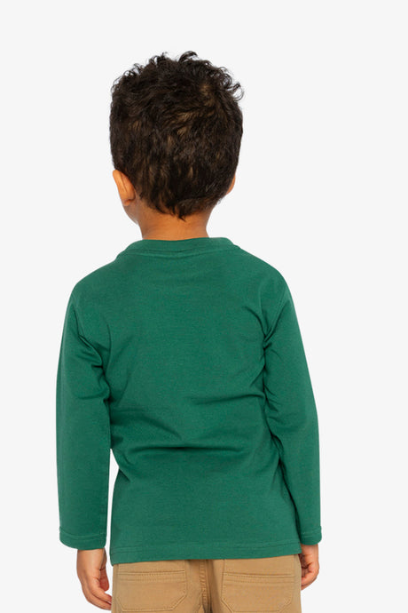 Deux par Deux Long Sleeve Organic Cotton T-Shirt Green