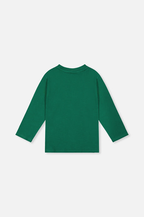 Deux par Deux Long Sleeve Organic Cotton T-Shirt Green product image P2