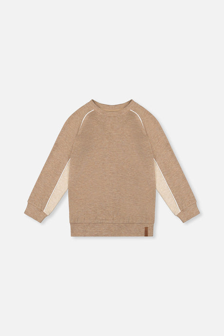 Brushed Jersey Top With Raglan Sleeves Taupe-0