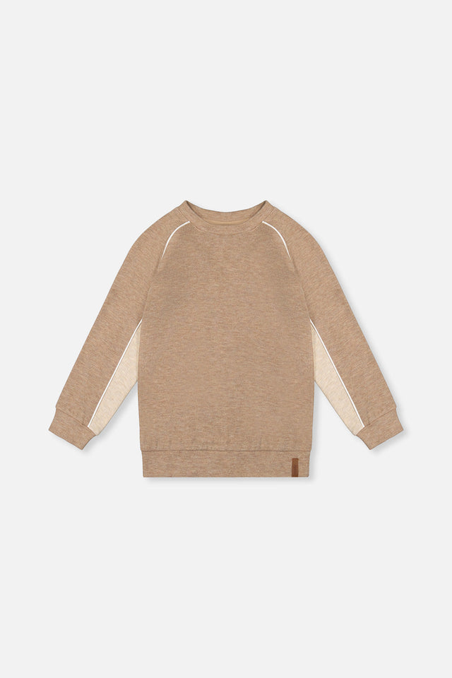 Brushed Jersey Top With Raglan Sleeves Taupe-0
