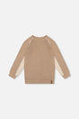 Brushed Jersey Top With Raglan Sleeves Taupe-0