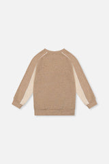 Deux par Deux Brushed Jersey Top With Raglan Sleeves Taupe product image P2
