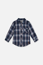 Flannel Shirt Blue And White Plaid-0