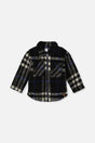 Zipped Overshirt Black And Blue Plaid-0