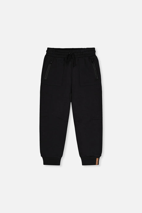 Fleece Sweatpants With Pockets Black-0