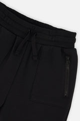 Deux par Deux Fleece Sweatpants With Pockets Black