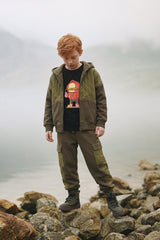 Fleece Bi-Material Sweatpants With Pockets Green-1