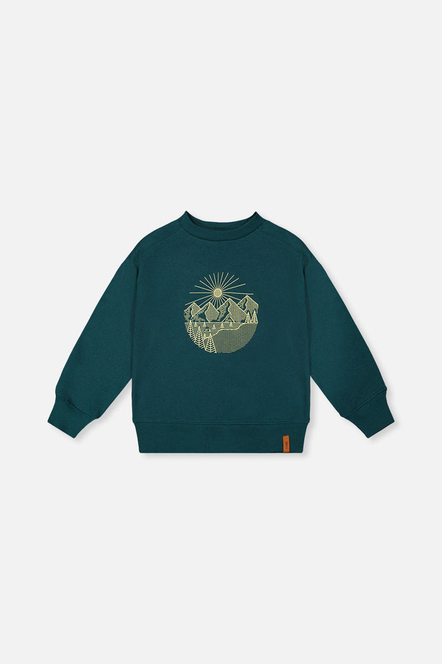 Fleece Sweatshirt Green Forest-0