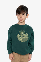 Fleece Sweatshirt Green Forest-1