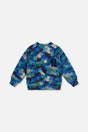 Fleece Sweatshirt Blue And Grey Camouflage-0