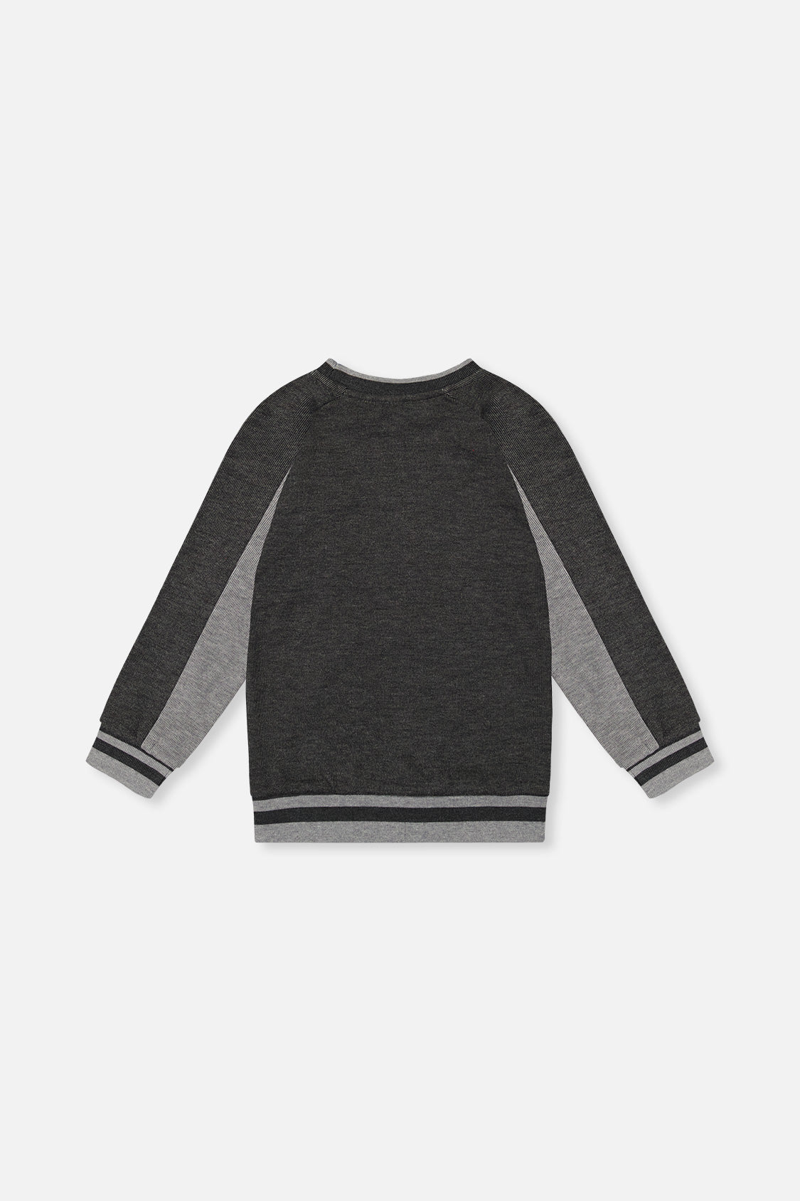 Deux par Deux Flat Back Rib Sweatshirt Grey product image P2