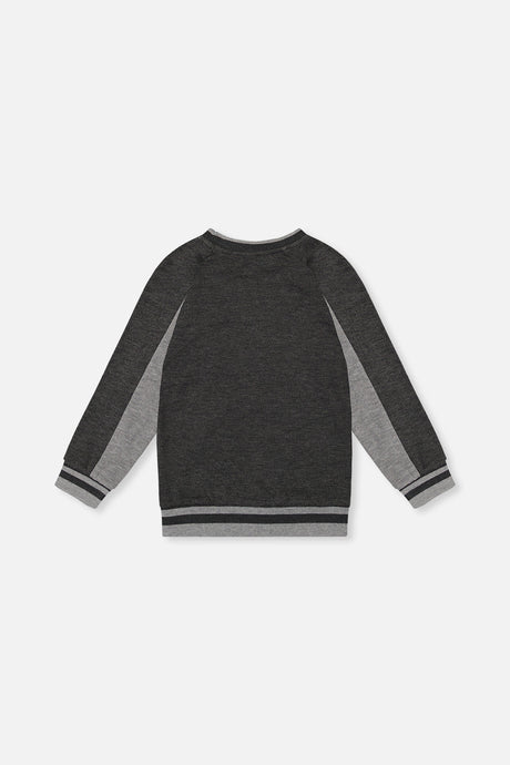 Deux par Deux Flat Back Rib Sweatshirt Grey product image P2