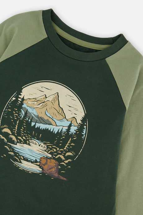 Deux par Deux Raglan T-Shirt Dark Turquoise