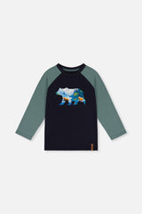 Raglan T-Shirt Dark Blue And Green-0
