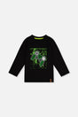 Long Sleeve T-Shirt Black And Green-0