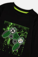 Deux par Deux Long Sleeve T-Shirt Black And Green