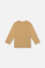 Deux par Deux beige organic cotton long-sleeve t-shirt, product photo 2