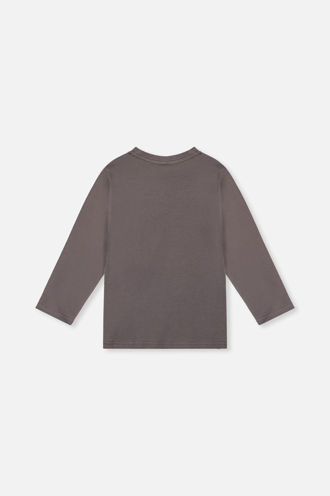 Deux par Deux Long Sleeve Organic Cotton T-Shirt Dark Grey product image P2