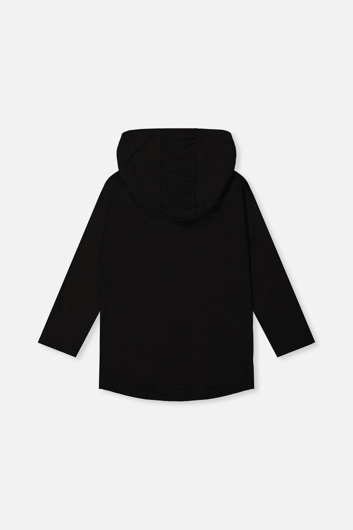 Deux par Deux Raglan Hooded T-Shirt Black And Brown