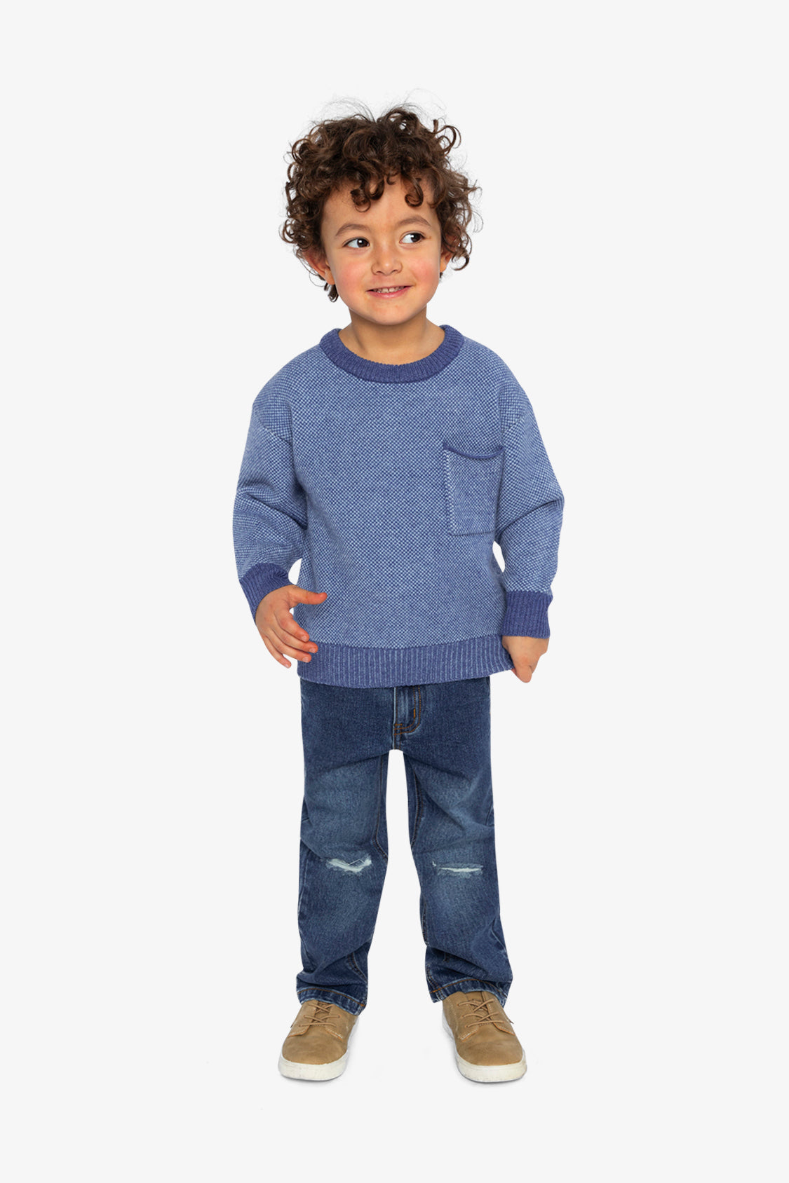 Knit Sweater Blue-4
