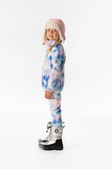 Mid-Season Plush Pop-Over Polar Jacket Blue And Pink Mountain Print-2