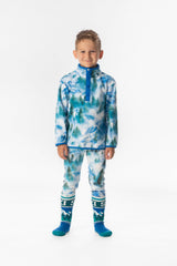 Mid-Season Plush Pop-Over Polar Jacket Blue Mountain Print-1