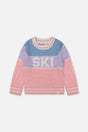 Sweater With Ski Jacquard Light Blue And Light Pink-0