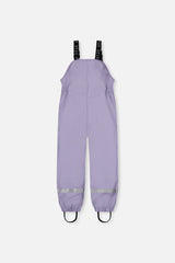 Deux par Deux mauve rain overalls, back view