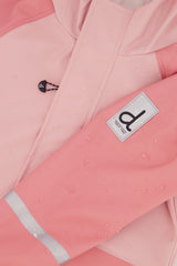 Deux par Deux girls’ pink colorblock rain jacket, second alternate view