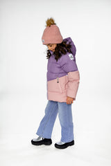 Deux par Deux Color-Block Winter Jacket Violet