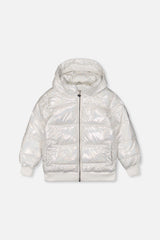 Winter Puffy Jacket White Glitter-0
