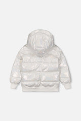 Winter Puffy Jacket White Glitter-1