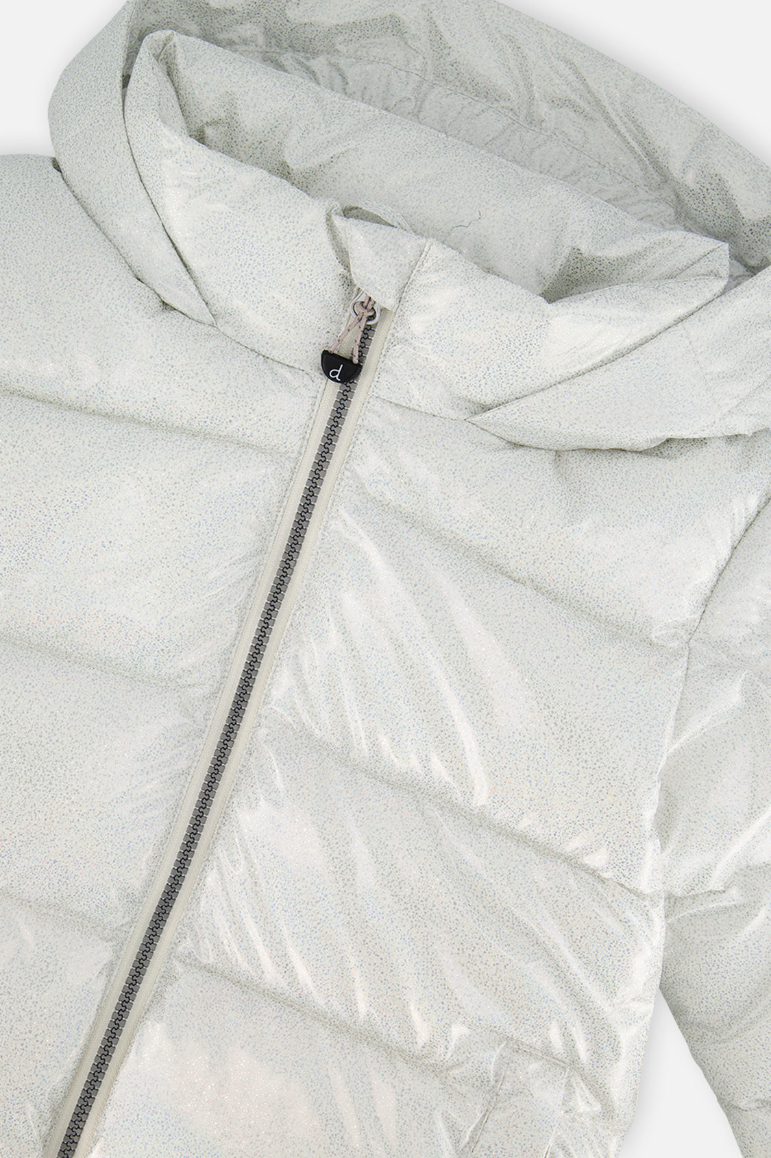 Winter Puffy Jacket White Glitter-2