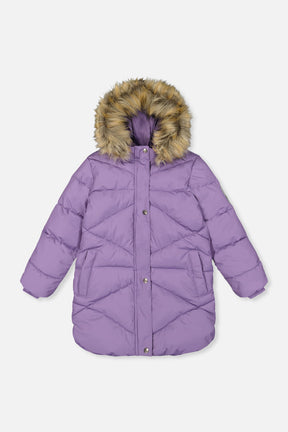 Long Winter Puffer Coat Violet-0