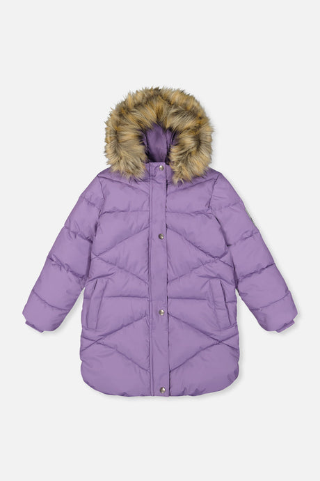 Long Winter Puffer Coat Violet-0
