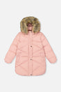 Long Winter Puffer Coat Pale Dusty Pink-0