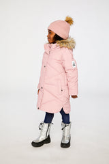 Deux par Deux Long Winter Puffer Coat Pale Dusty Pink