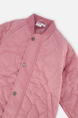 Deux par Deux Quilted Raglan Sleeve Jacket Mauve Pink