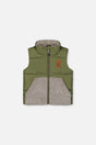 Sleeveless Mid-Season Vest Olive Green-0