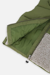 Deux par Deux Sleeveless Mid-Season Vest Olive Green