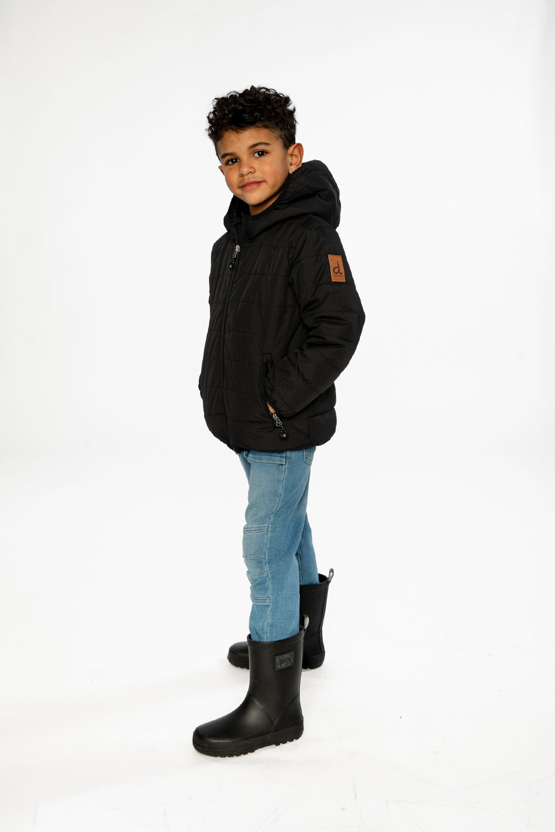 Insulating Quilted Mid-Season Jacket Black-2