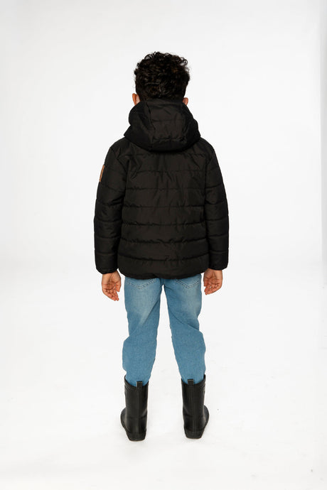 Insulating Quilted Mid-Season Jacket Black-3