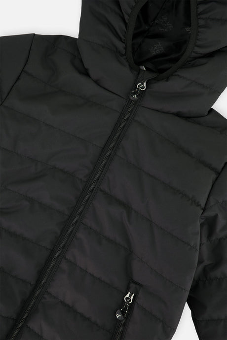 Deux par Deux Insulating Quilted Mid-Season Jacket Black