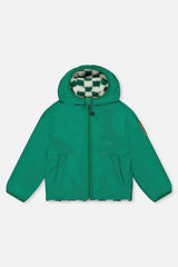 Deux par Deux Reversible Mid-Season Jacket Forest Green
