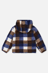 Reversible Mid-Season Jacket Dark Blue And Brown-3