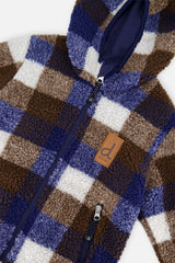 Reversible Mid-Season Jacket Dark Blue And Brown-4