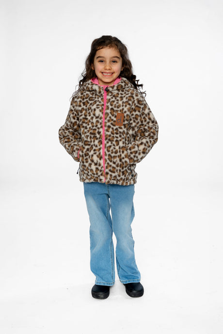 Reversible Mid-Season Jacket Pink And Leopard-1